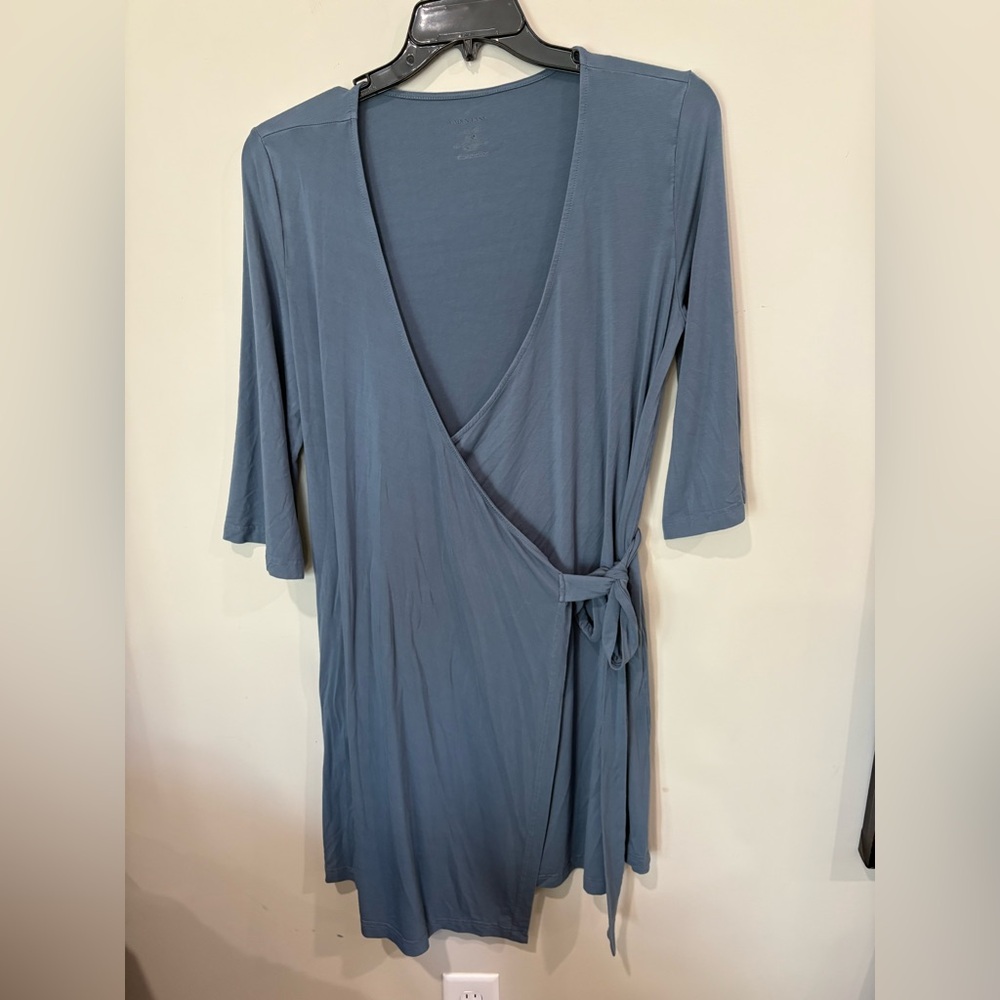 Caden Lane Dusty Blue Bamboo Maternity Robe